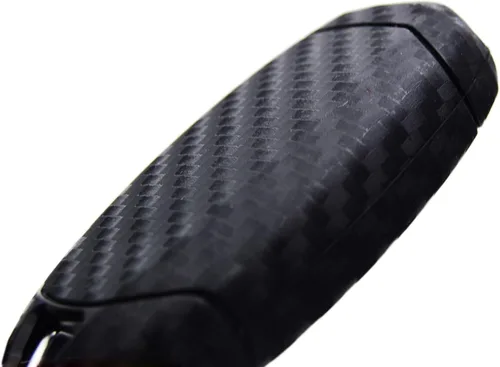 Vista 7 de Zorratin Funda para llavero de silicona de carbono + llavero para Hyundai Kona Azera Grandeur IG Elantra GT Santa Fe Veloster Venue 2018 2019 2020