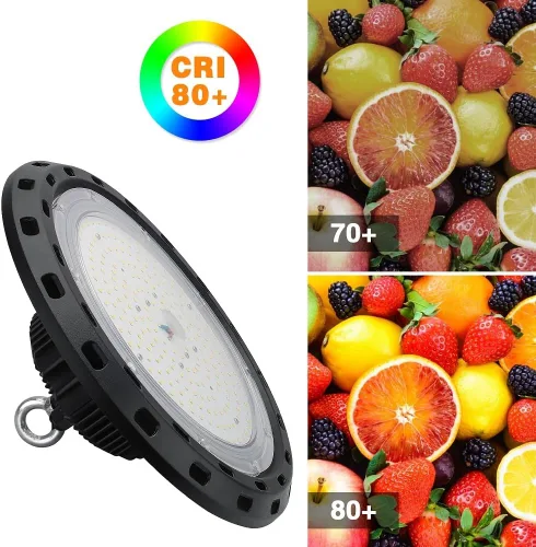 Vista 6 de Luz de bahía alta UFO LED 100W 15000 lúmenes【Ahorro energético, reemplaza 400W MH/HPS】 Voltaje amplio 100-277V para almacén, tienda, fábrica, taller