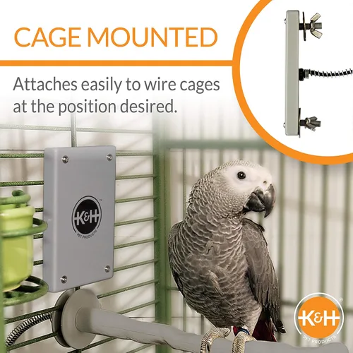 Vista 4 de K&H Manufacturing Snuggle Up calentador de aves, color gris, Gris