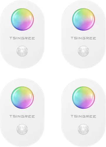 Vista 7 de Luces de gabinete con sensor de movimiento, luz nocturna, efectos de luz de atardecer, batería li, recargable, 3 temperaturas de color, instalación