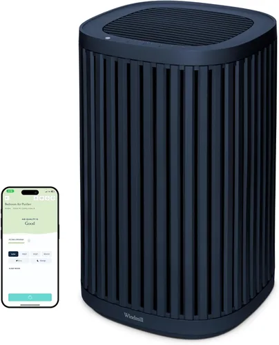 Vista 12 de Windmill Purificador de aire para el hogar - Filtración 3 en 1 para humo y más - Filtro HEPA verdadero, carbón activado y prefiltro - Cubre hasta