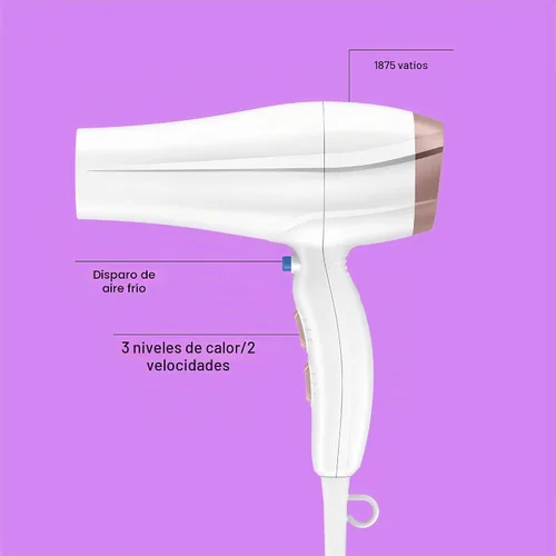 Vista 2 de Conair Secador de pelo de cerámica doble Secador de pelo con acondicionamiento iónico Incluye concentrador