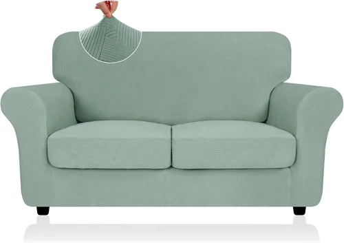Vista 7 de ZNSAYOTX 2026 Funda de silla a rayas de 2 piezas (79 cm - 117 cm), funda de sillón elástica gruesa con banda elástica antideslizante y lazos