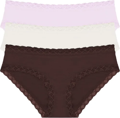 Vista 8 de Natori Paquete de 3 bragas Bliss Girl para mujer Café