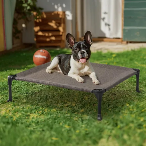 Vista 35 de Veehoo Cama elevada para perros medianos, para exteriores, cama elevada y refrescante para perros, cama para mascotas con malla transpirable, patas