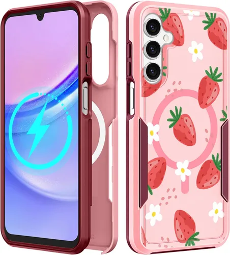 Vista 28 de Funda para Moto G 5G 2024 – Compatible con MagSafe para mujeres y niñas, bonita funda protectora magnética para teléfono, diseño femenino Kawaii