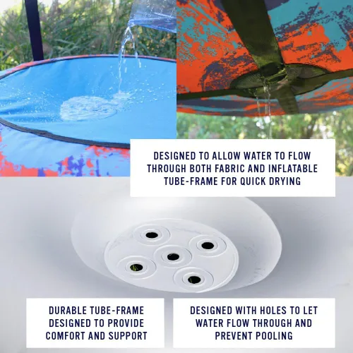 Vista 5 de Columpio de aire redondo duradero de 26 pulgadas para niños pequeños y niños, ideal para patio trasero, sala de juegos interior, juego o casa