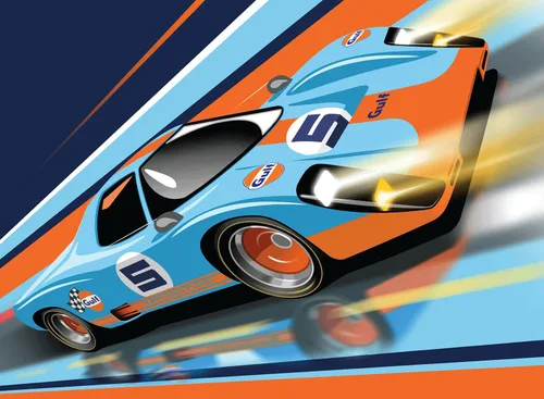 Vista 6 de MPC Gulf Racing Inpostore - Kit de modelo de lata de coleccionista, escala 1:25