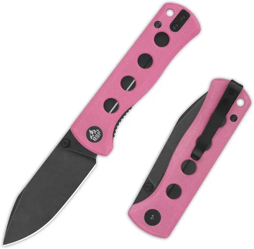 Vista 16 de QSP Canary Folder - Cuchillo plegable de bolsillo, hoja de 7.21 cm Sandvik 14C28N con acabado negro lavado a la piedra, mango G10 negro, bloqueo