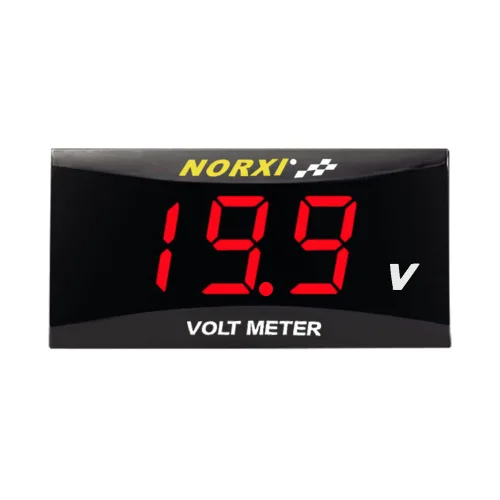 Vista 15 de Voltímetro digital para motocicleta, medidor de voltaje CC de 12 V, medidor de voltaje impermeable para automóvil y motocicleta con función de Rojo
