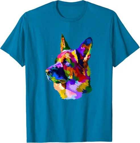 Vista 10 de Camiseta para dueño de perro de pastor alemán, Negro