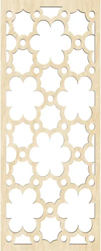 Vista 4 de 9 3/8"W x 24 3/8"H x 1/4"T Southgate Decorativos Paneles De Pared De Madera Calado, Abedul