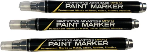 Vista 8 de Marcador de pintura esmaltada de ventaja competitiva MPD Permanente Impermeable Resistente a los rayos UV Blanco