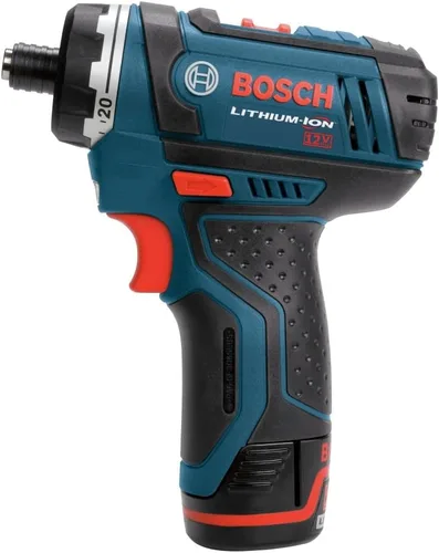 Vista 5 de Kit Bosch PS21 destornillador de bolsillo de 2 velocidades, 2A, 12 volt máx., ión litio con 2 pilas, cargador y estuche