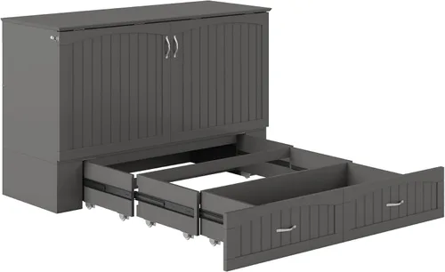 Vista 9 de AFI, Southampton Murphy - Baúl de cama Queen con colchón y cajón de 6 pulgadas, color gris