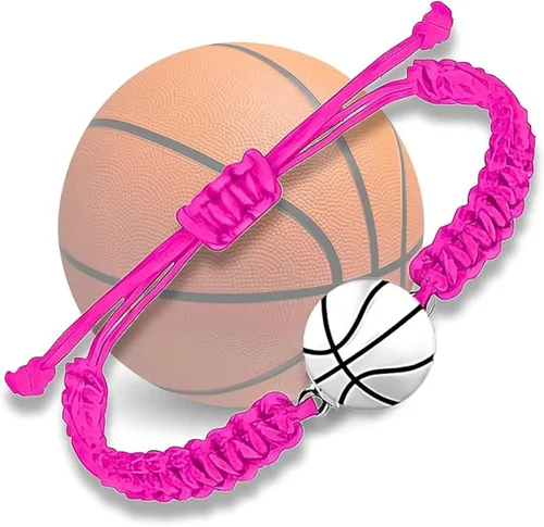 Vista 16 de Sportybella Pulsera unisex con dije de baloncesto – Pulsera de amistad ajustable con dije de baloncesto