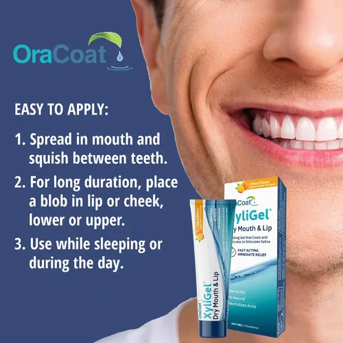Vista 6 de Oracoat Paquete de alivio de boca seca Xyligel y menta suave, 40