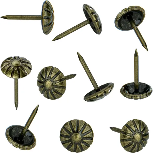 Vista 13 de Tachuelas de tapicería para muebles, clavos de tapicería negros de 3/4 pulgadas, tachuelas decorativas, 100 tachuelas de muebles resistentes