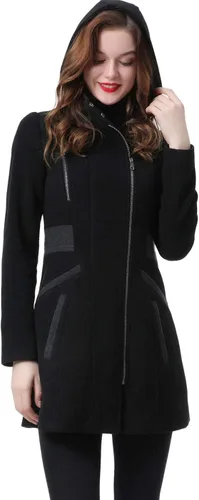 Vista 4 de BGSD Abrigo Carrie de lana de bloque de color para mujer (talla regular y grande)
