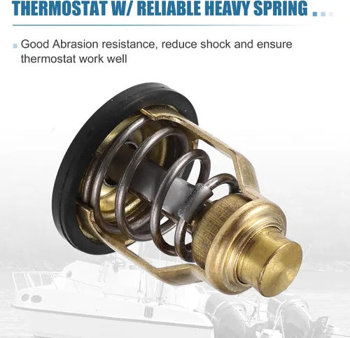 Vista 5 de X AUTOHAUX Kit de termostato marino 60C 140F con sello para Suzuki fueraborda DF80-DF300 para Yamaha Fueraborda F75-F150 HP Termostato Comp Water 60