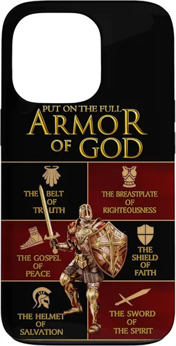 Vista 10 de Warrior of God Put On The Full Armor of God Funda para iPhone 17