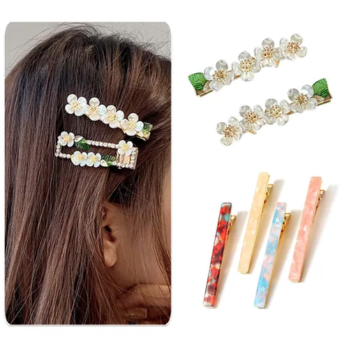 Vista 6 de 60 pinzas para el cabello para moldes de resina de silicona, pinzas de lazo para el cabello, horquilla de perla, accesorios para el cabello