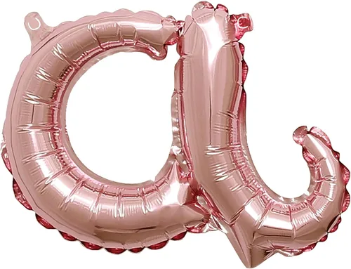 Vista 20 de Globo de aluminio en forma de escritura de oro rosa, 16 pulgadas (paquete de 1) - Elegante decoración de globos del alfabeto, perfecto para fiestas