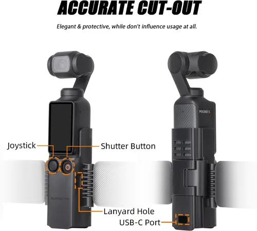 Vista 7 de Adaptador de soporte extendido dual para DJI Osmo Pocket 3 Cámara Manija Extensión Marco Accesorios Cold Shoe Light Mic Trípode Expansión Montaje