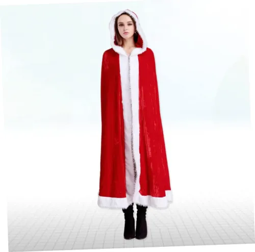 Vista 6 de NOLITOY Hooded Cape Adult Costumes Hooded Cloak Kids Cape Kids Costumes Kids Santa Costume Clothing Child