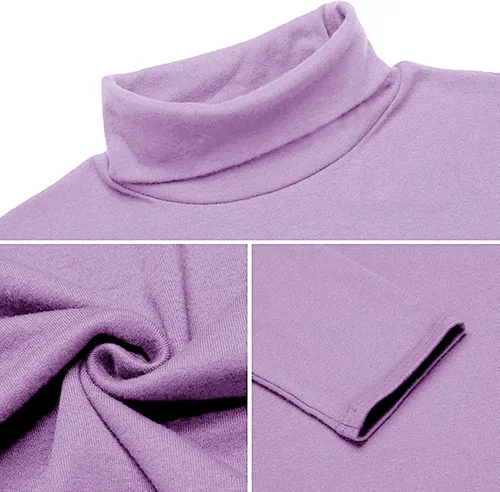 Vista 14 de Camiseta de manga larga para hombre, ajustada, ligera, con cuello de tortuga
