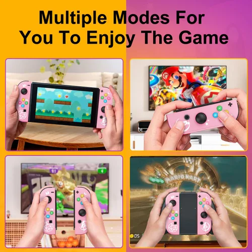 Vista 5 de Controller for Nintendo Switch, Replacement Wireless LR Controllers Support Dual VibrationWake-up