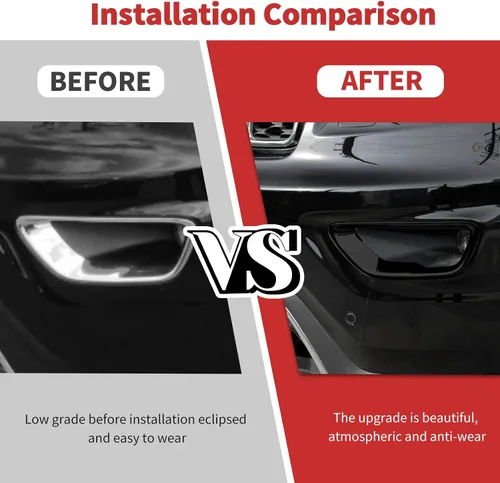 Vista 7 de Jimen Compatible con cubierta de luz antiniebla delantera para Jeep Grand Cherokee 2018-2020 (negro)