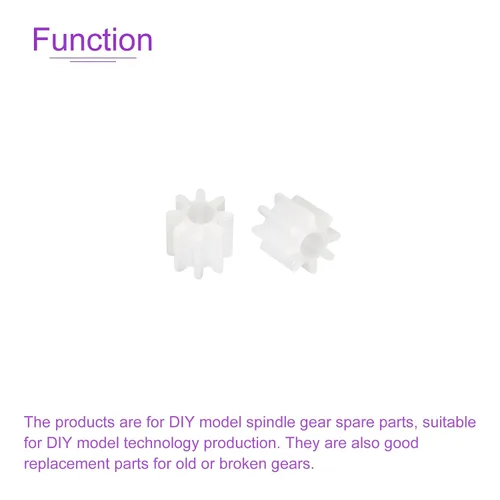 Vista 4 de DMiotech Paquete de 30 engranajes de plástico de 8 dientes, modelo 082A, engranajes helicoidales de plástico para objetos de manualidades