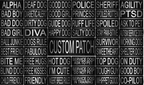 Vista 7 de Dogline Parche reflectante personalizado para arnés de chaleco o collar, parches personalizables con texto, parches personalizados con respaldo
