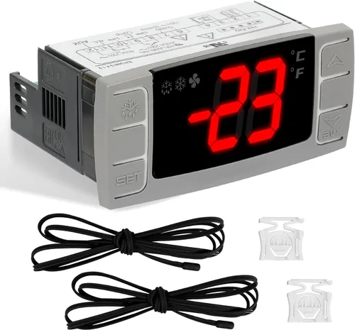 Vista 7 de Controlador de temperatura digital con sonda de sensor, OE: PJEZS0H100 Para refrigeradores/congeladores, termostato digital con sonda de sensor