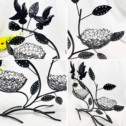 Vista 3 de Coralpearl Soporte de exhibición colgante de metal para árbol de joyería, soporte organizador de 44 pares de aretes con base de raíz para mujeres