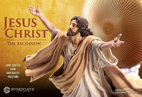 Vista 8 de Escultura de estatua de Polystone de primera calidad a escala 1:4 de la Ascensión de Jesucristo Edición de bata bronceada a escala 1:4