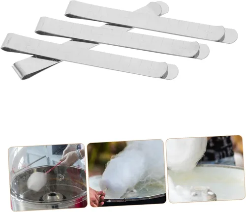 Vista 2 de Mobestech 2sets Sugar Machine Candy Clips Reusable Stainless Steel Candy Floss Making Supplies 10pcs*2