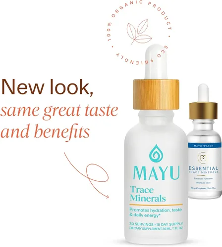 Vista 9 de MAYU Trace Mineral Drops - 3 botellas - 80+ minerales iónicos de espectro completo para agua - Suplemento mineral de gran sabor para hidratación