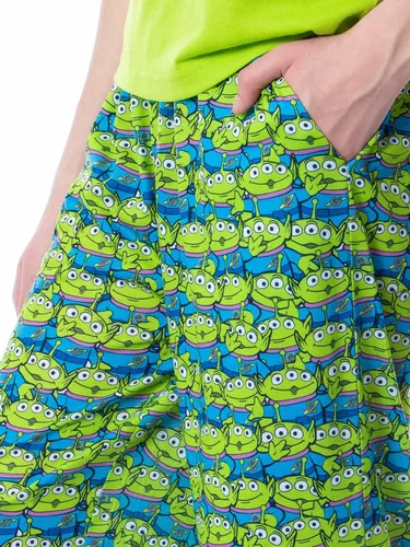 Vista 3 de Disney - Conjunto de pijama para mujer, diseño de personajes alienígenas, Multicolor