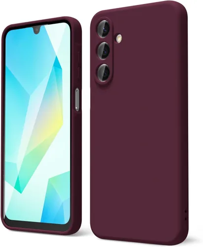 Vista 71 de oakxco Funda para teléfono Samsung Galaxy A12 con agarre de silicona líquida, linda delgada fina suave cubierta de gel de goma TPU lisa para mujeres