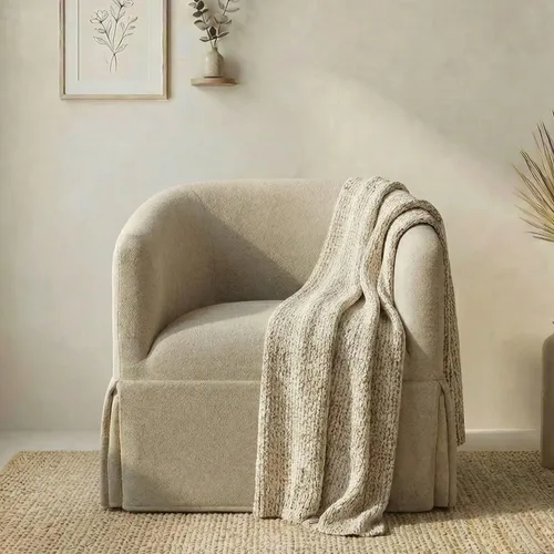 Vista 10 de KISLOT Silla giratoria moderna, silla de barril, azul marino