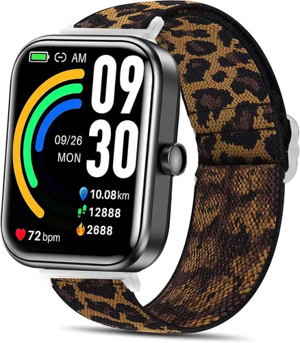 Vista 11 de Lamshaw Compatible con TOZO S7 Smart Watch, correa de repuesto ajustable de nailon elástico elástico compatible con TOZO S7, S6, S5, S3 Smart Watch