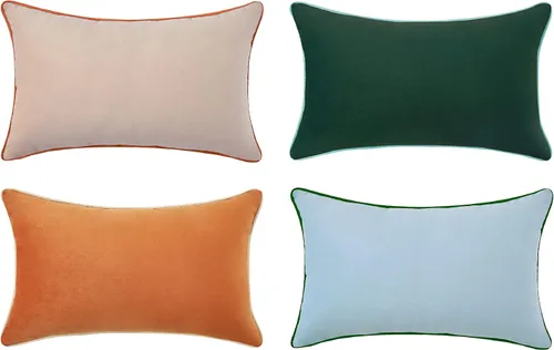 Vista 14 de MONDAY MOOSE - Juego de 4 fundas de cojín decorativas de terciopelo suave, diseño moderno de doble cara; mezcla y combina, rellenos de almohada