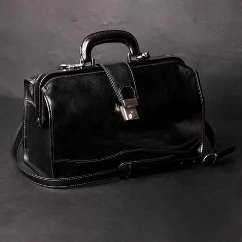 Vista 5 de Time Resistance Bolso médico de cuero - Bolso médico italiano hecho a mano - Bolso estilo vintage - Maletín de cuero real