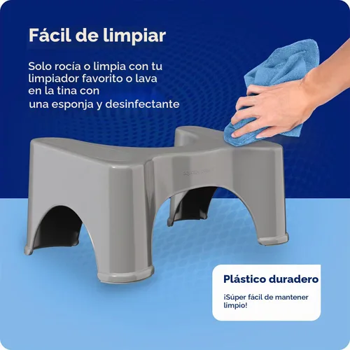 Vista 9 de Squatty Potty The Original - Taburete de inodoro para baño, color gris, 9 pulgadas
