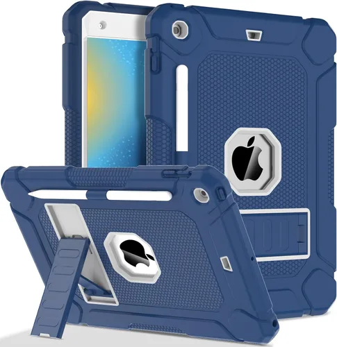 Vista 11 de Funda LTROP para iPad de 10.2 Pulgadas 9ª/ 8ª/ 7ª Generación (2021/2020/ 2019) con Soporte para Lápiz y Soporte, Funda Protectora Resistente Híbrida