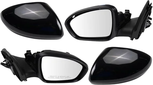 Vista 104 de TRQ Conjunto de 2 piezas de espejo lateral para conductor y pasajero, ajuste eléctrico, sin calefacción, sin memoria, color negro, compatible