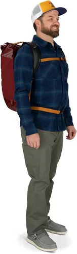 Vista 9 de Osprey Transporter - Mochila para portátil con tapa enrollable, estampado de hojas de palma