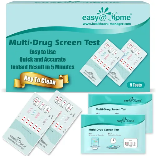 Vista 7 de Easy@Home Kits de prueba instantánea de drogas de 10 paneles - Prueba de marihuana (THC), opiáceo (OPI 2000), cocaína (COC), AMP, BAR, BZO, MDMA